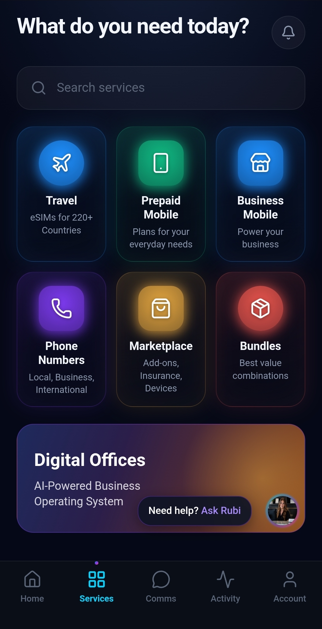 Infiniti Mobile app screen